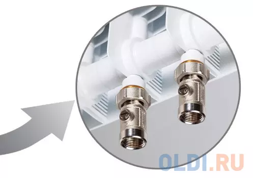 Биметаллический радиатор RIFAR Monolit Ventil 350 4 сек. лев. (Кол-во секций: 4; Мощность, Вт: 536; Подключение: левое)