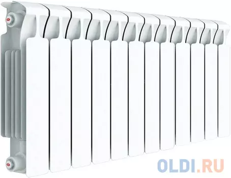 Биметаллический радиатор Rifar Monolit Ventil 500 12 секций 2352Вт подключение правое