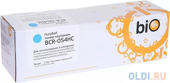 Bion Cartridge 054HC Картридж для Canon i-Sensys LBP-620/621/623/640/MF-640/641/642/643/644/645 (2'600 стр.) Голубой