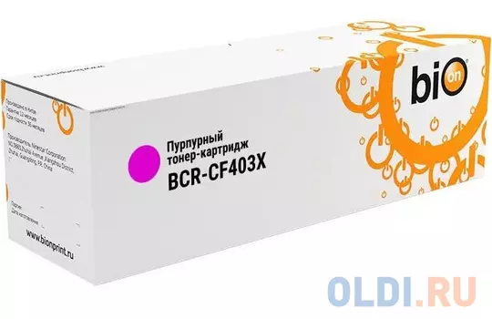 Bion CF403X Картридж HB-CF400X для HP CLJ M252/252N/252DN/252DW/277n/277DW, №201X (2'300 стр.) Пурпурный