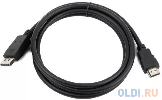 Bion Кабель DisplayPort - HDMI, 20M/19M, однонаправленный конвертор сигнала с DisplayPort в HDMI, 3м, черный [BXP-CC-DP-HDMI-030]