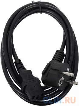 Bion Кабель питания 1.8м, евровилка с заземлением, 0.75мм, Schuko-C13, 10А, черный [BXP-PC-186-VDE]