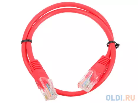 Bion Патч корд UTP кат.5е 0.5м красный [Бион][BNPP12-0.5M/R]