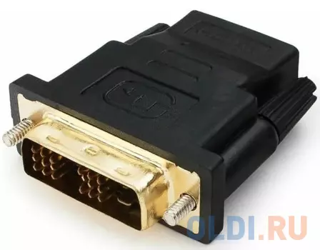 Bion Переходник HDMI-DVI 19F/19M (мама-папа), позолоченные контакты, черный [BXP-A-HDMI-DVI-2]