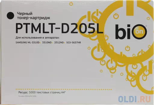 Bion PTMLT-D205L Картридж для Samsung ML 3310/3710/ SCX 4833/5637 ,5000стр [Бион]
