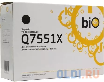 Картридж Bion Q7551X 13000стр Черный