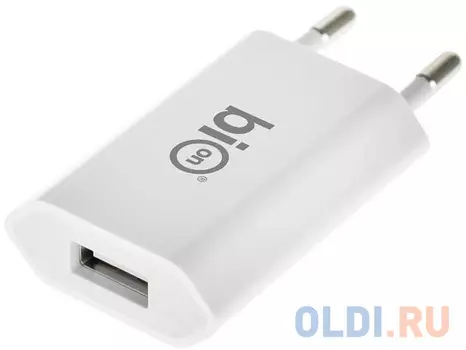 Bion Сетевое Зарядное Устройство, USB-A, 5 Вт, белый [BXP-ADP-A-5W]