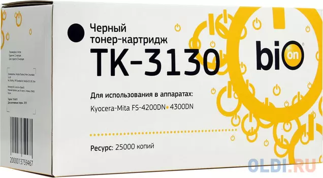 Тонер-картридж BION TK-3130 25000стр Черный