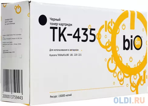 Bion TK-435 Картридж для Kyocera TASKalfa180/181/220/221 , 15000 страниц [Бион]