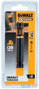 Бита DEWALT DT70568T-QZ ударная IMPACT Torsion T20 85мм (2 шт)