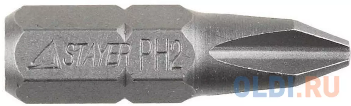 Бита STAYER PROFI 26201-2-25-02 C 1/4 PH2 25мм 2 шт
