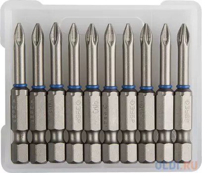 Бита ЗУБР ЭКСПЕРТ 26013-1-50-10 торсион кованая обточ.CrMo E 1/4 PZ1 50мм 10шт