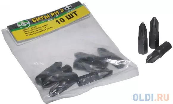 БИТЫ ПРЯМЫЕ ХВОСТОВИК 1/4 SL №1 25 ММ НАБОР 10 ШТ. (1/50/500) "КЕДР" 054-0251