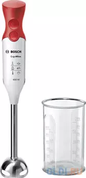 Блендер Bosch MSM64110, погружной, белый/красный