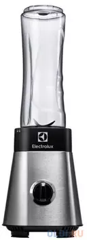 Блендер Electrolux/ Блендер настольный, мощность 330 Вт, съемный нож из нерж. стали с 4мя лезвиями, колбы из Tritan 0,6 л. с крышками - 2 шт, цвет нержавеющая сталь/черный