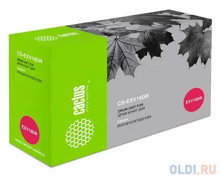 Блок фотобарабана Cactus CS-EXV18DR ч/б:26900стр. для IR 1022A/1022F/1024A/1024F/1024IF/1018/1018J/1020/1019J/1023/1025 Canon