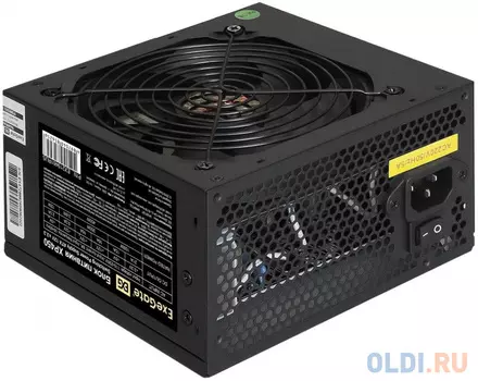 Блок питания 450W ExeGate XP450 (ATX, PC, 12cm fan, 24pin, 4pin, PCIe, 3xSATA, 2xIDE, FDD, black, кабель 220V в комплекте)