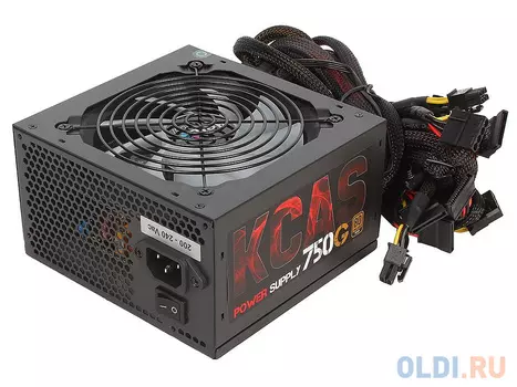 Блок питания Aerocool 750W Retail KCAS-750G , 80 PLUS Gold, ATX v2.4, RGB подсветка, fan 12cm, 4x PCI-E [6+2-Pin], 7x SATA, 4x MOLEX