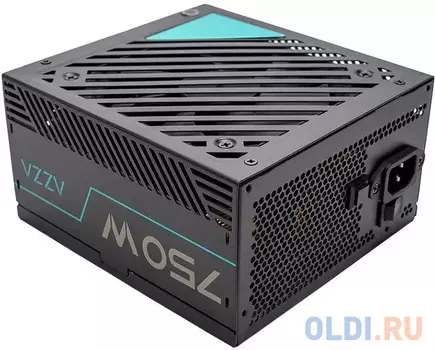 Блок питания Azza ATX 750W PSAZ-750G 80+ gold (20+4pin) APFC 120mm fan 6xSATA Cab Manag RTL