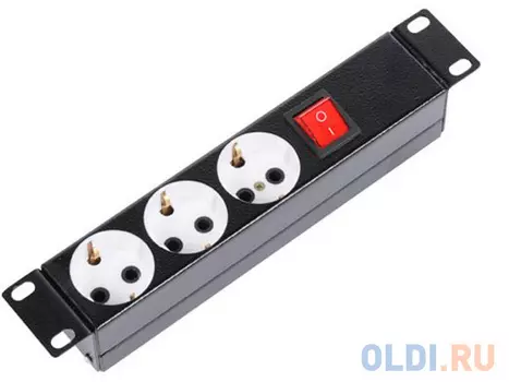Блок розеток ЦМО БР-3П-10-9005 3 розетки черный БР10-03