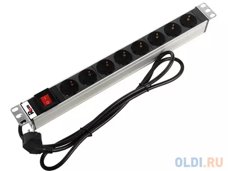 Блок розеток ЦМО Rem-16 R-16-8S-V-440-3 8 розеток 3 м черный