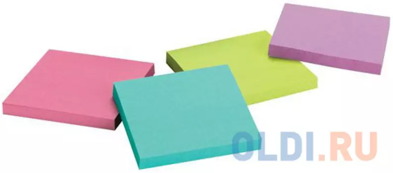 Блокнот с липким слоем POST-IT ЭКО,Тропик, 76х76мм, 6 бл.*65 л. 654-6SST