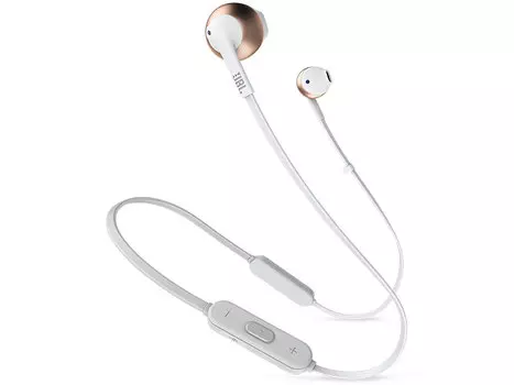 Bluetooth наушники (гарнитура) JBL Tune 205BT Pink/Gold Беспроводные / Вкладыши с микрофоном / 20 - 20000 Гц / 100 дБ / BlueTooth / microUSB