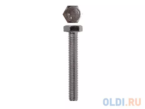 Болт с шестигранной головкой, DIN 933, класс прочности 8.8, оцинкованный, M6 x 12 мм, 5000 шт, ЗУБР