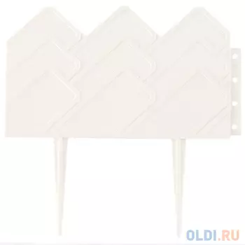 Бордюр "Кантри", 14 х 310 см, белый, Россия// Palisad