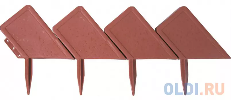 Бордюр "Кирпич", 13 х 300 см, терракот, Россия// Palisad