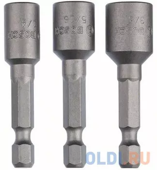 Bosch 2608551077 Набор 3 торц ключа с хвост 1/4" HEX