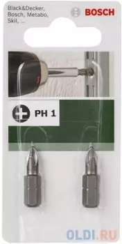 Bosch 2609255922 2 БИТЫ 25ММ POZIDRIV 1 XH