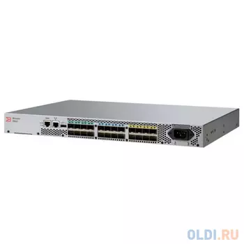Brocade G610S 24-port FC Switch, 8-port licensed, 8x 32Gb SWL SFP+, 1 PS, Rail Kit (+Рельса белая коробка)