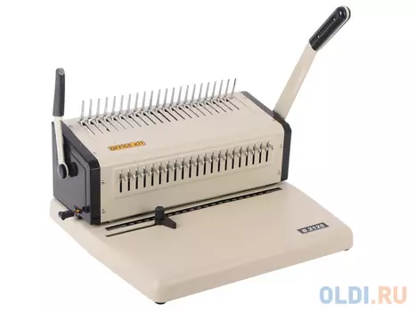 Брошюровщик Office Kit B2125, ручная перфорация 25 листов, переплет max 500 листов, пластик.пружина (6-51мм), регулир.отступа, откл.ножей, 2 рукоятки