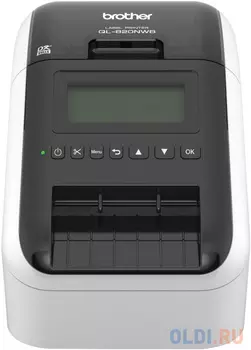 Brother QL820-NWB Термопринтер (для печ.накл.) стационарный серебристый (QL820NWBR1)