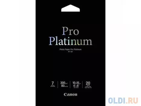 Бумага Canon PT-101 10х15см 300 г/кв.м глянцевая 20л