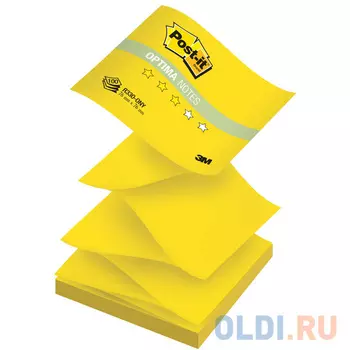 Бумага для заметок с липким слоем POST-IT OPTIMA -Лето, 76х76 мм,желтый неон, Z-слож., 100 л. R330-ONY