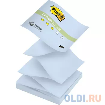 Бумага для заметок с липким слоем POST-IT OPTIMA -Зима, 76х76 мм, голубая пастель, Z-слож., 100 л. R330-OPB