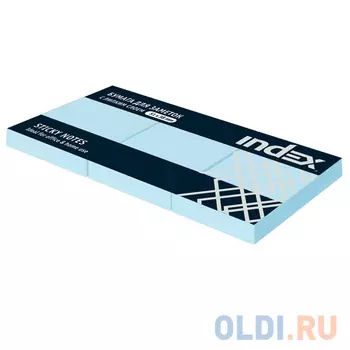 Бумага для заметок с липким слоем, разм. 51х38 мм, светло-голубая, 100 л., 1шт.|1