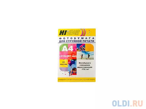Бумага Hi-Black A21133 А4 170г/м2 глянцевая двусторонняя 20л