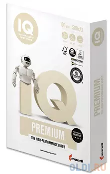 Бумага IQ PREMIUM, А3, 80 г/м2, 500 л., класс "А", Австрия, белизна 170% (CIE)