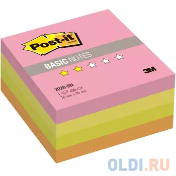 Бумага с липким слоем 3M 400 листов 76x76 мм многоцветный 2028-BN