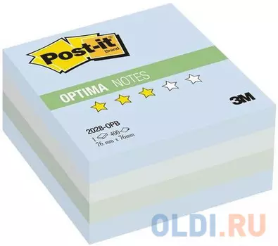 Бумага с липким слоем 3M 400 листов 76x76 мм многоцветный голубой 2028-OPB