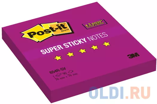 Бумага с липким слоем Post-it 90 листов 76x76 мм фиолетовый 654R-SV