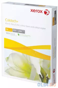 Бумага XEROX COLOTECH PLUS, А4, 220 г/м2, 250 л., для полноцветной лазерной печати, А++, Австрия, 170% (CIE), 003R97971