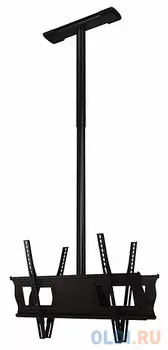 [C63D 60A] Потолочное крепление Wize C63D60A для 2-x дисплеев 37 63+, Max VESA 723х501, наклон 20°, поворот 360°, длина штанги 91-152 см, до 136 кг, черн.