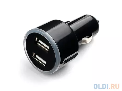Cablexpert Адаптер питания 12V-5V 2-USB, 2.1A, черный (MP3A-UC-CAR16)
