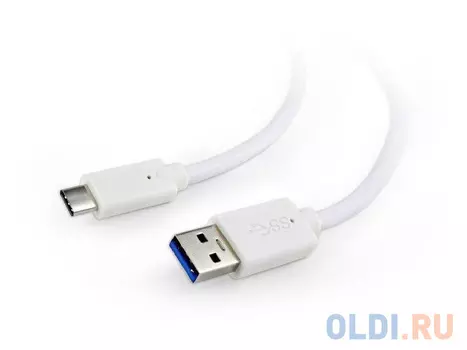 Кабель Type-C 1.8м Cablexpert CCP-USB3-AMCM-6-W круглый белый