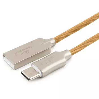 Cablexpert Кабель USB 2.0 CC-P-USBC02Gd-1M AM/Type-C, серия Platinum, длина 1м, золотой, блистер