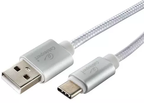 Cablexpert Кабель USB 2.0 CC-U-USBC02S-1M AM/TypeC, серия Ultra, длина 1м, серебристый, блистер